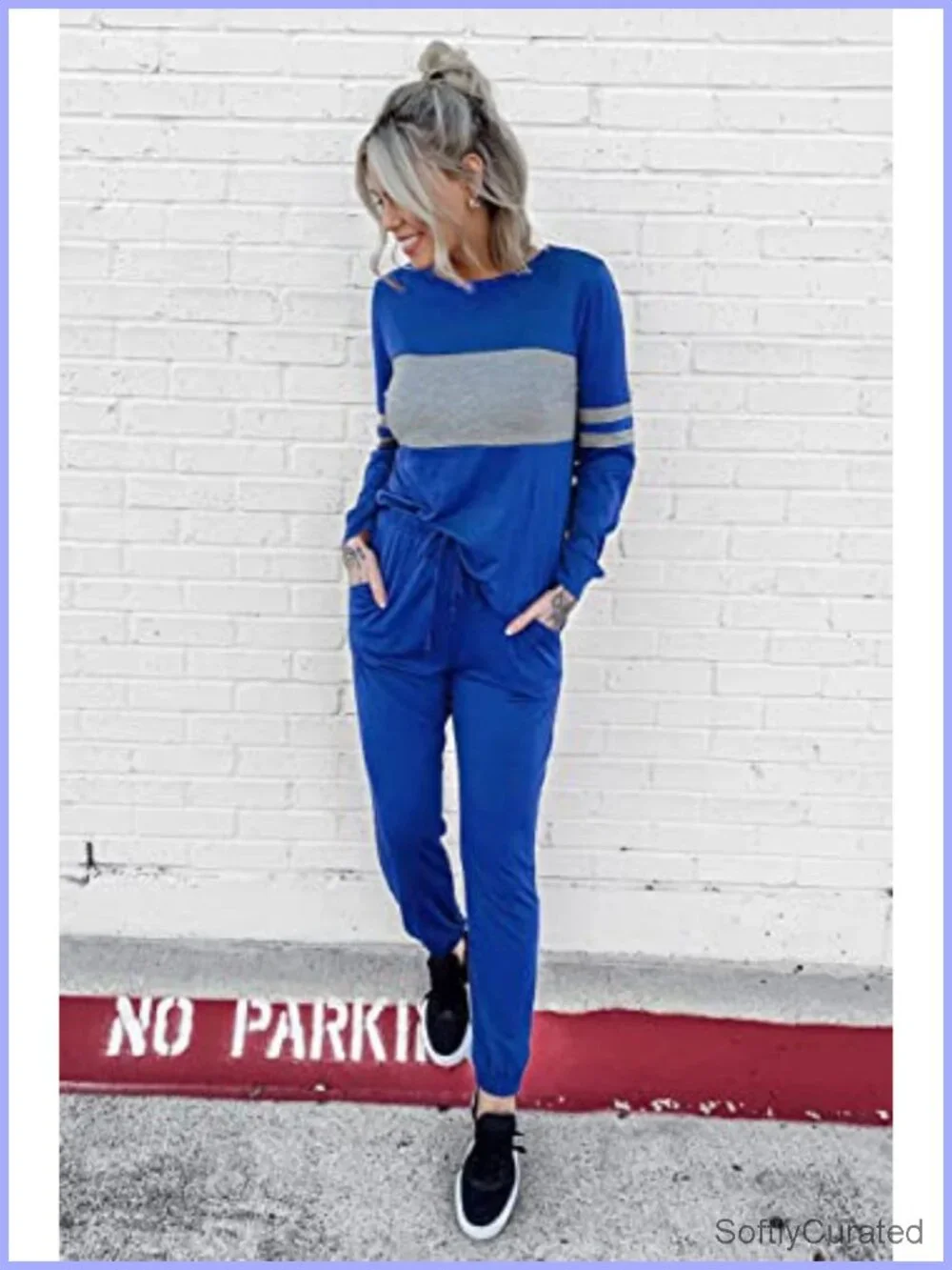 Long Sleeve Top and High Waisted Sweatpants Lounge Set